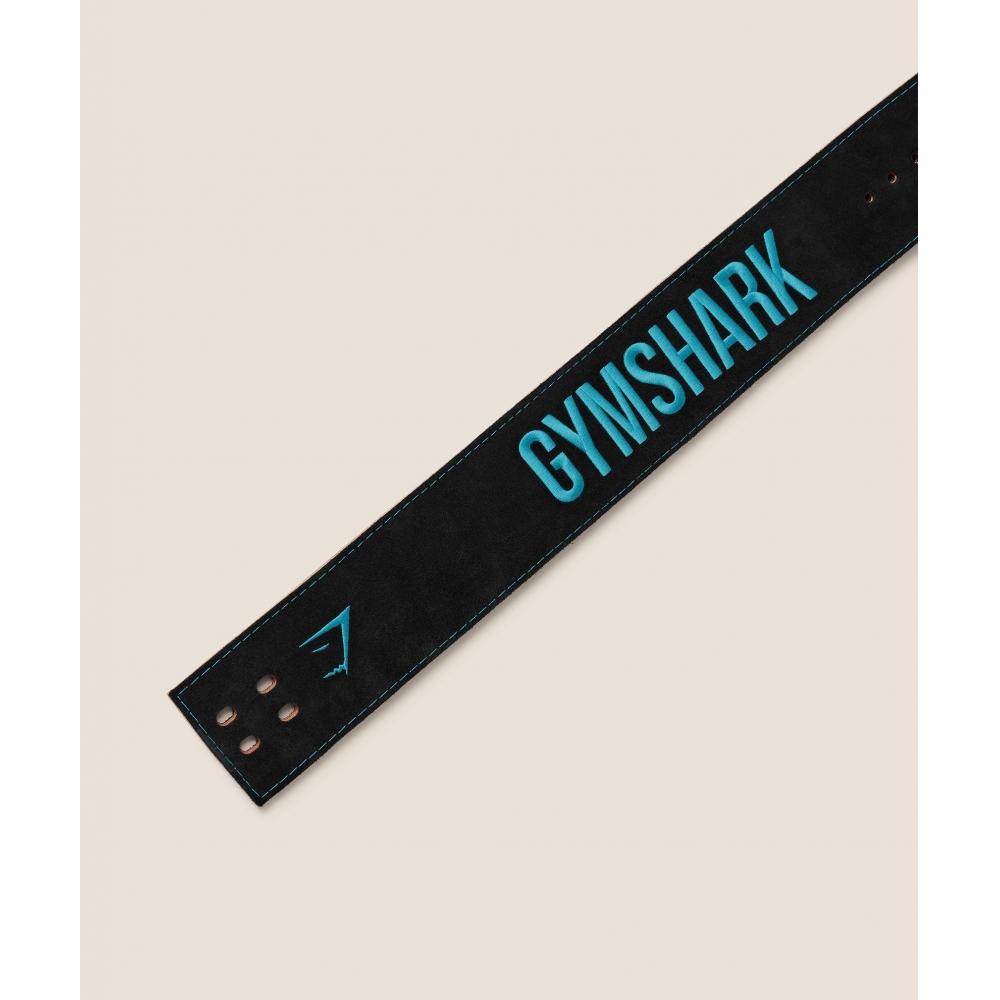 Gymshark Lever Lifting Belt Black Brand Blue I3a5m Bc8k