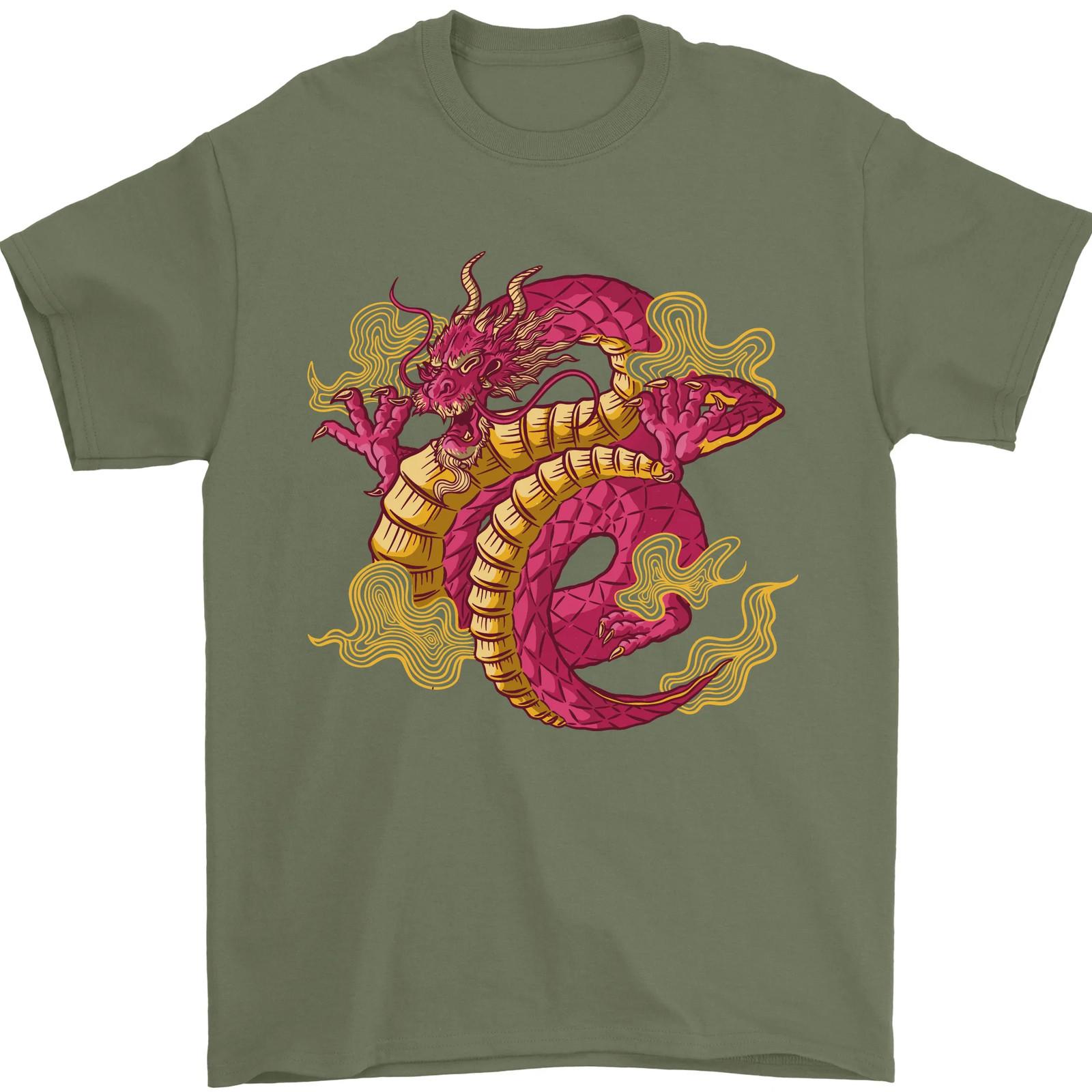 A Chinese Dragon Mens T-Shirt Cotton XL
