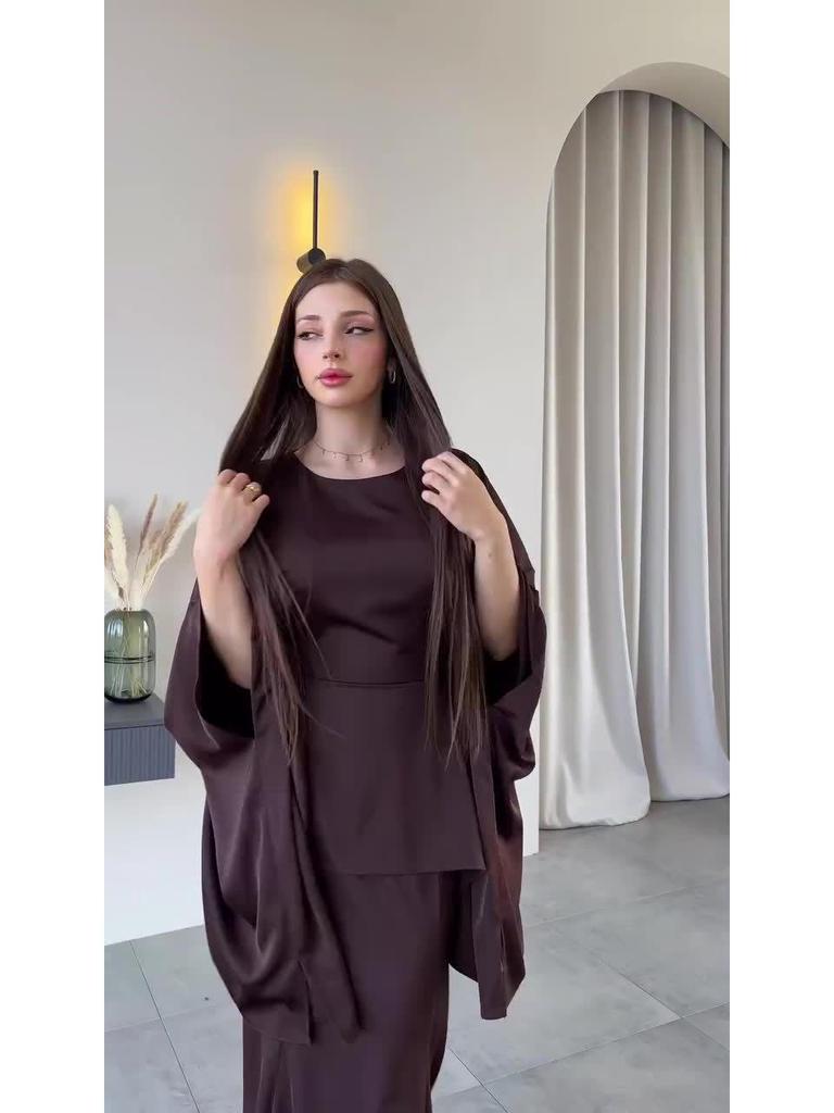 Vestido Largo de Manga Larga Holgado para Mujer Primavera 2025