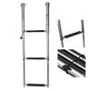 3‑Step Deck Ladder Telescoping Folding Boarding Platform Stair 304 Stainless Steel Boat Ramp