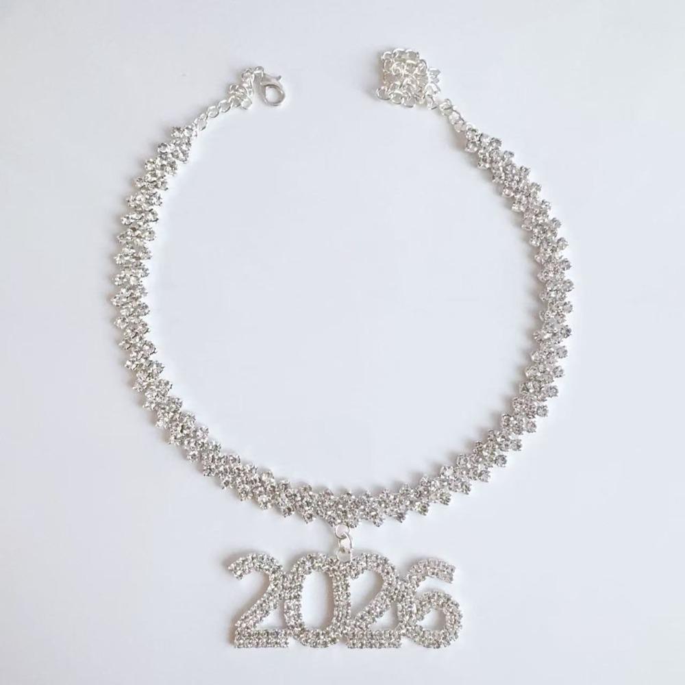 

Love Heart Rhinestone Collarbone Chain Crystal 2026 New Year Jewelry 2026 Pendant Necklace Party Style 2