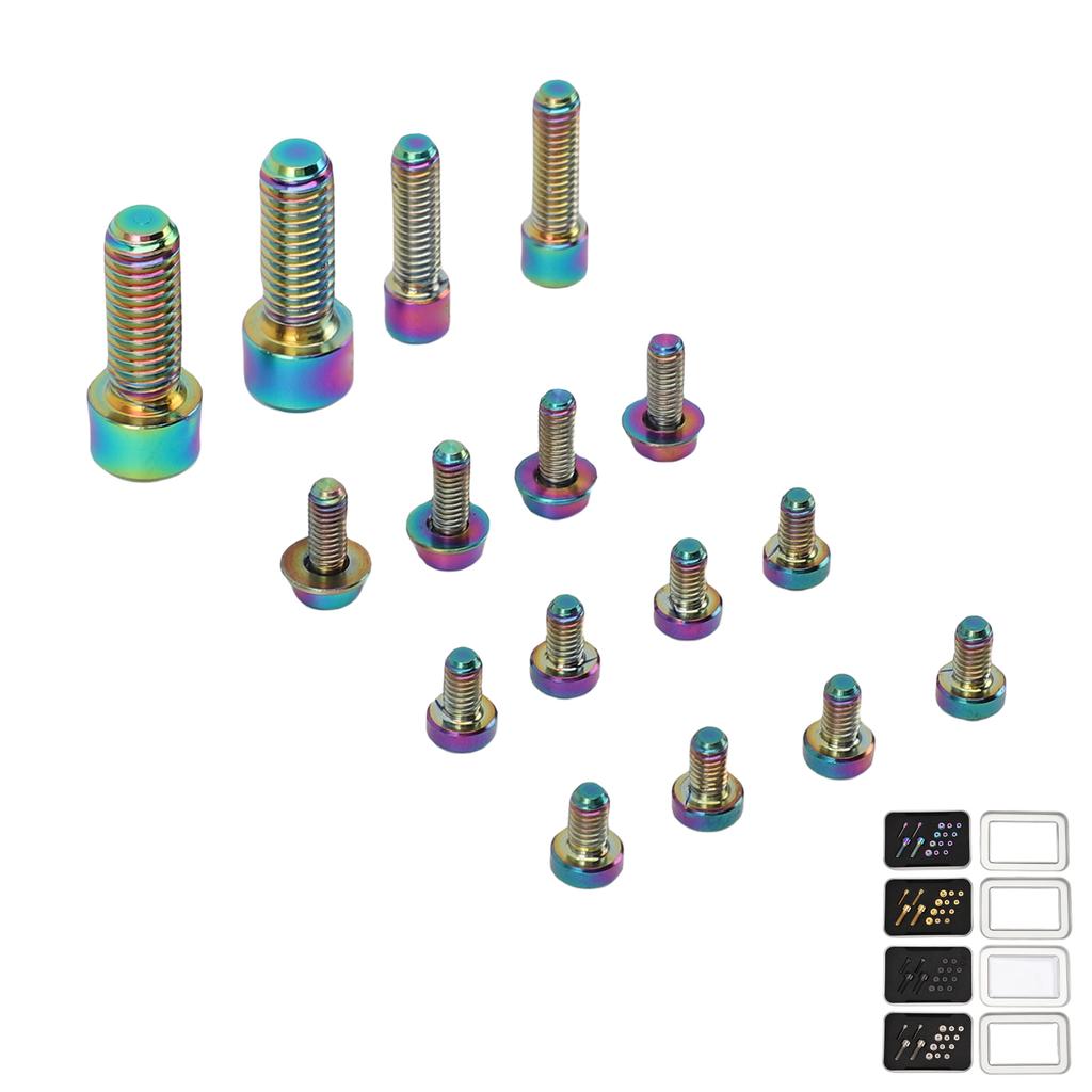 Mountain Bike Brake Lever Screw Kit Ti Alloy Brake Handle Lever Fastener Adjusting Screws with Washe