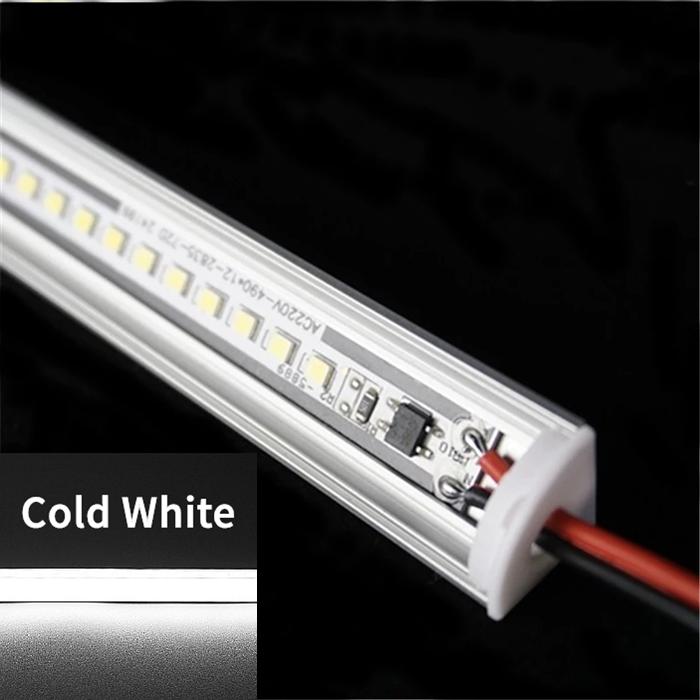 1-20pcs 0.5M AC220V V-type LED Corner Strip Lights 5W Wall Aluminum Profile Milky/Clear Cover Channel Cabinet Tube Bar Lighting