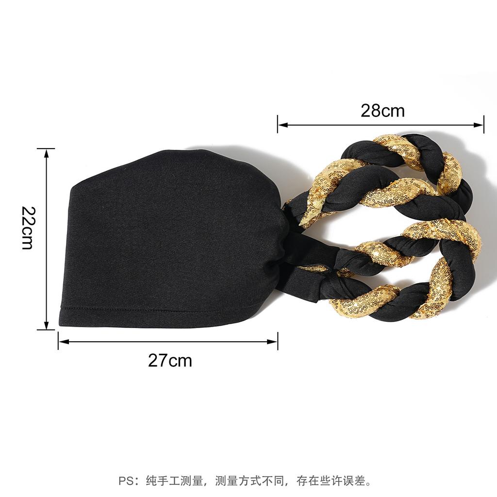 Bonnet for Women Turban Twist Simple Ethnic Headscarf European American Versatile Thick Braids Milk Silk Cross-Wrapped Headgear