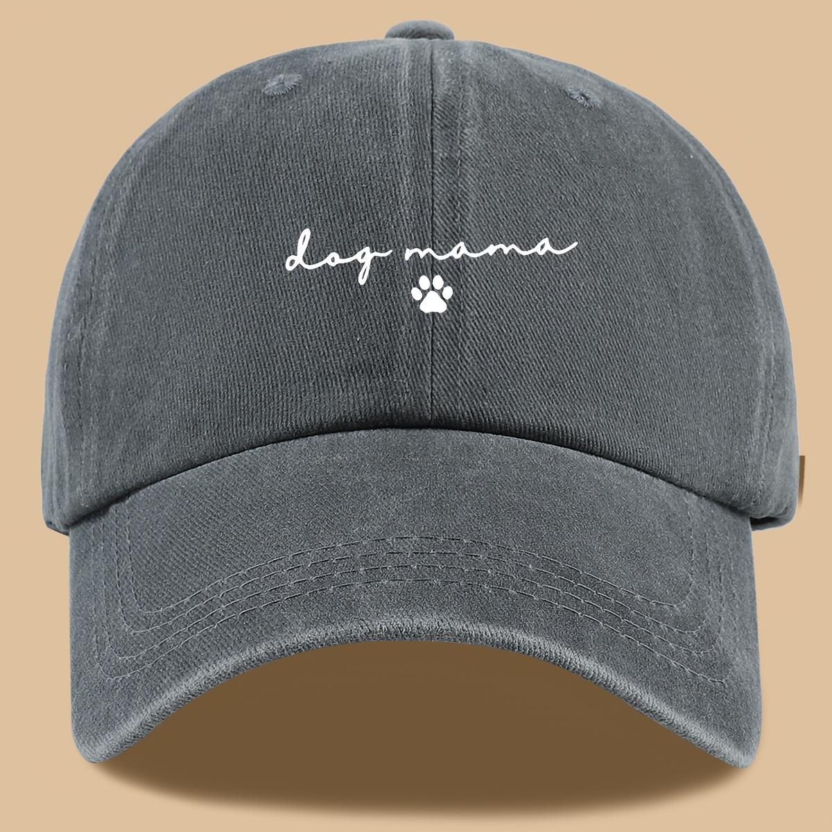 

1pc Dog Mom Graphic Print Baseball Cap with Paw Design Adjustable Breathable Polyester Comfortable Fit for All Seasons One Size