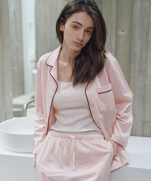 [CEID] Sunset Fuzz Cotton Couple Pajama Set [2PACK] [Shipped from Korea] 100% Authentic PEACH FUZZ S PEACH FUZZ S