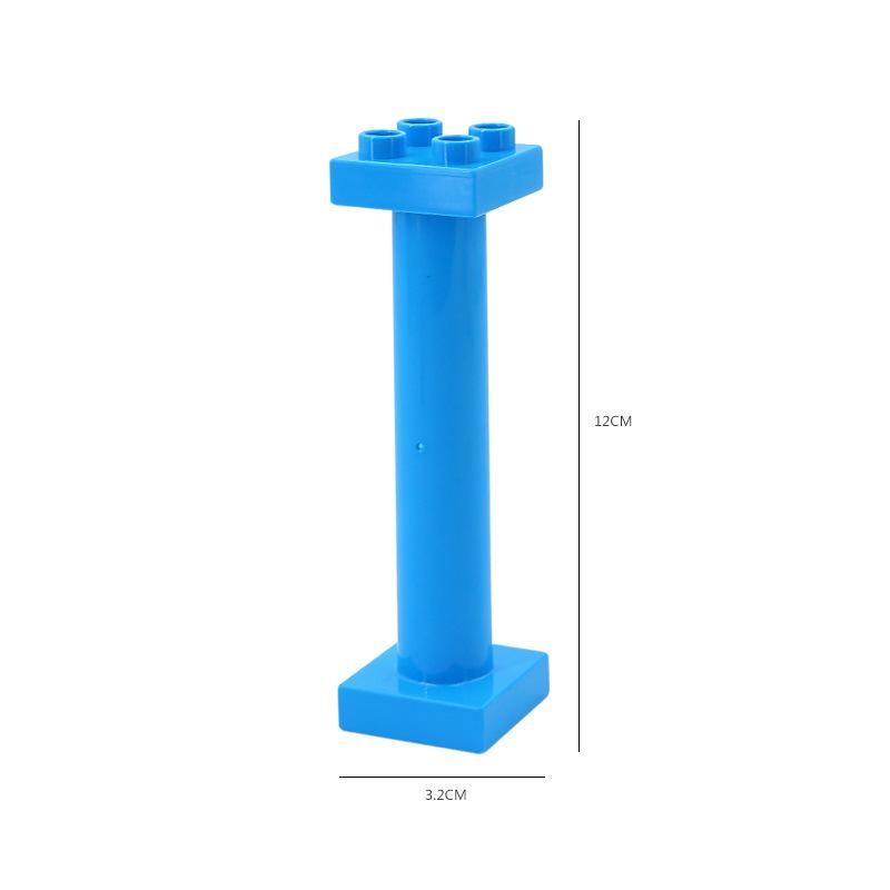 Big Size Block Bricks Train Tracks  Traffic Stop Lights Straight Duploes Black Accessories Diy Hot Toys For Children Baby Gift