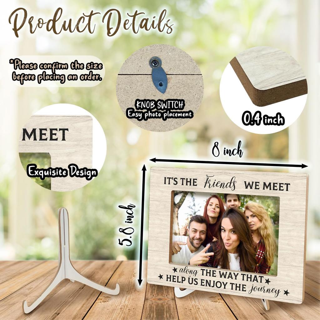 Friends Picture Frame 4x6 - Friendship Gifts for Women, Gifts for Best Friend Women, Friendship Gift for Bestie, Thank You Gift for Friends, Friend