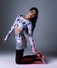 Kwajipyuliti Chrome Argyle Crop Top (Blue)