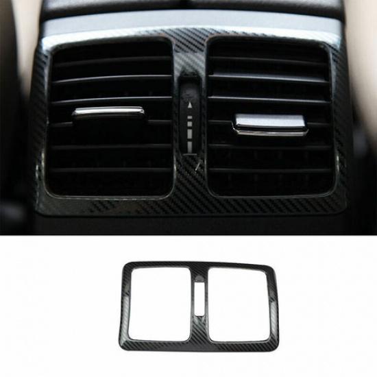 C-Class Carbon Fiber Steel Back Row Air Outlet Vent Cover Fit For Benz 2007-2014