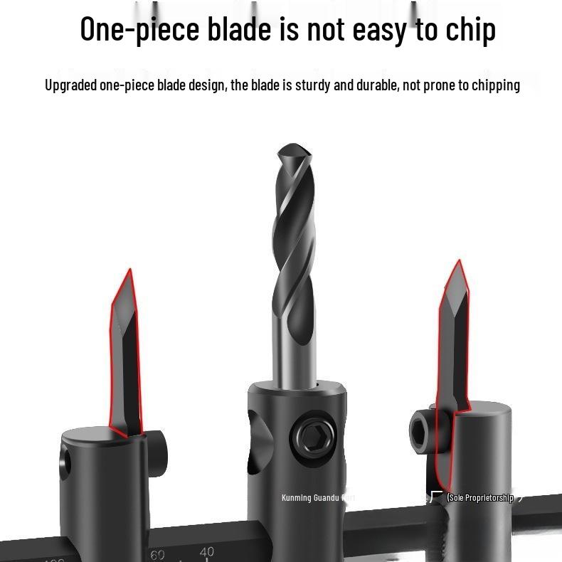 Adjustable Hole Saw for Wood, Gypsum, and Plastic with Ejector Drill Bit.