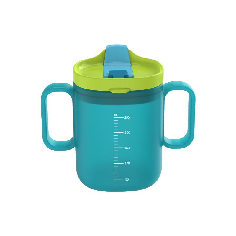 Dual-Use Cup for Kids: Straw & Duckbill Design for Easy Drinking and Learning