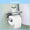 Steel 304 Stainless Toilet Paper Holder With Phone Shelf Modern Decor Bathroom