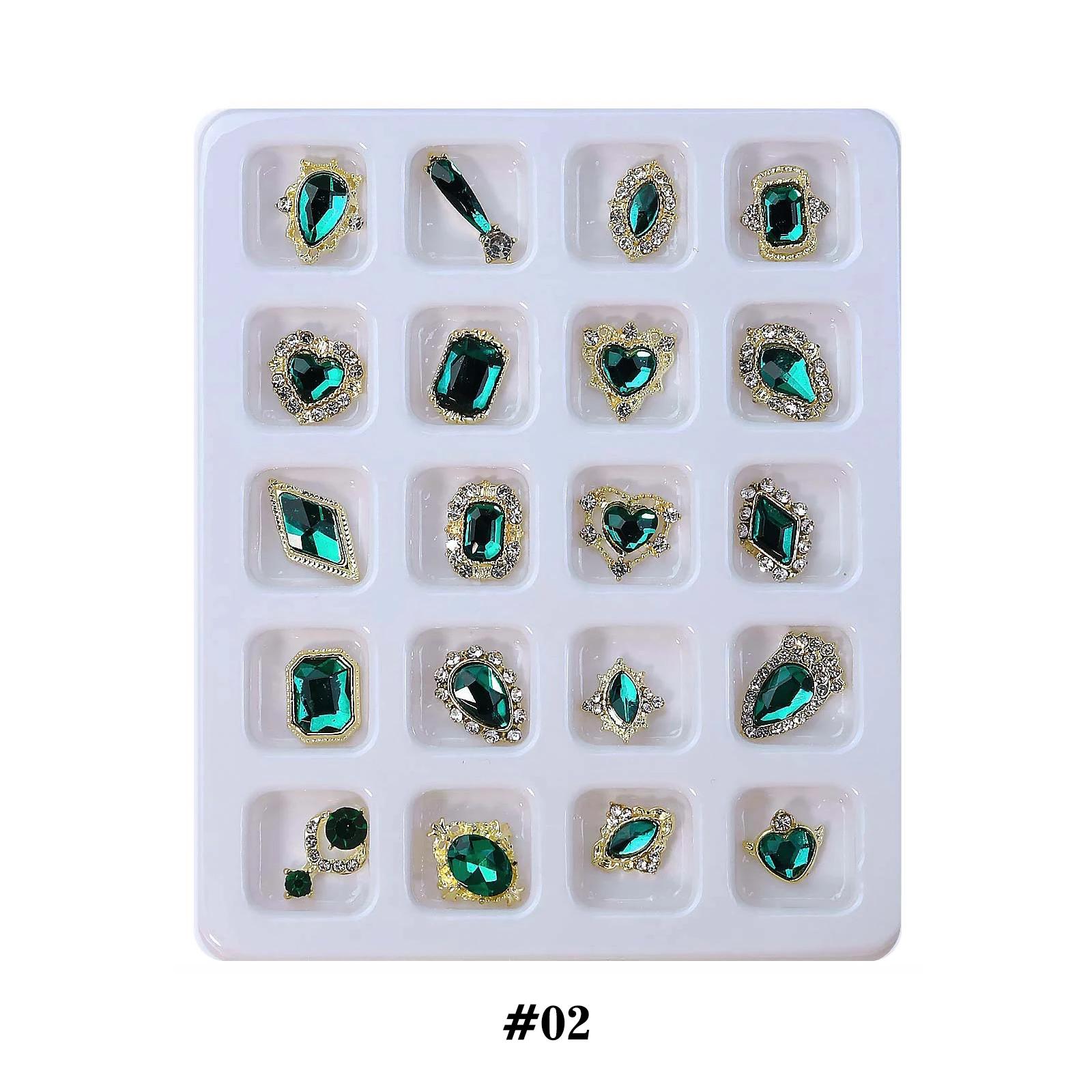 

1 коробка разноразмерных страз для ногтей 3D хрустальный сплав DIY украшения для дизайна ногтей DIY маникюр блестки аксессуар для красоты ногтей