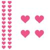 6/8Pieces Love Heart Ornament Valentines Day Heart Hanging Strips For Valentines Day And Wedding Decoration