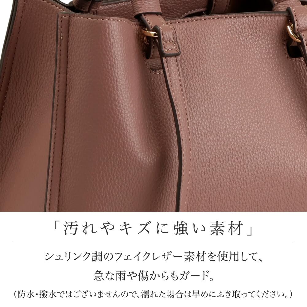 Pragma Women's Lightweight Tote Bag, Handbag, Shoulder Bag, Synthetic Leather, Small, Lightweight, 2-Way, Double Handle, Faux Leather, Elegant,