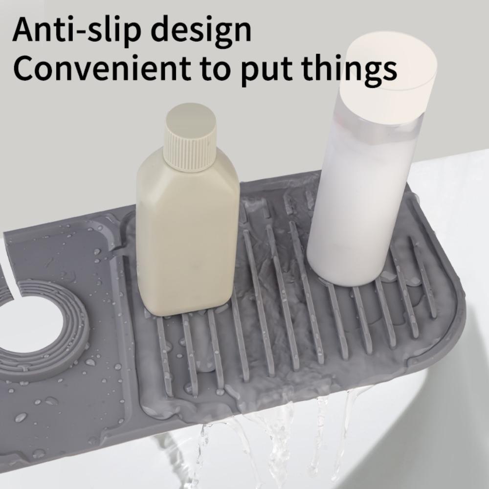 Faucet accessories Water Catcher Mat Silicone Sink Splash Pad Durable Faucet Mat  Kitchen Bathroom