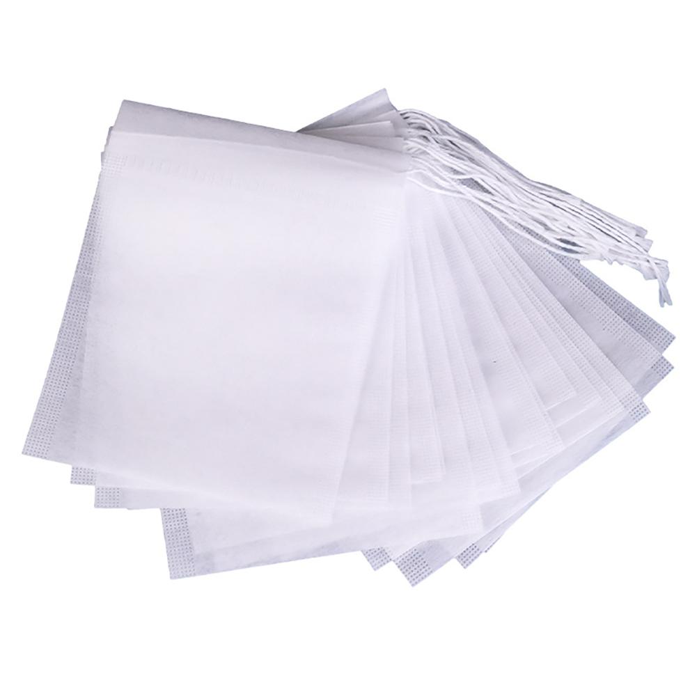 100Pcs Empty Tea Infuser Sachets with Drawstring 3.15x2.36 In Tea Filter Bags Safe Material Empty Tea Bags for Loose Leaf Tea