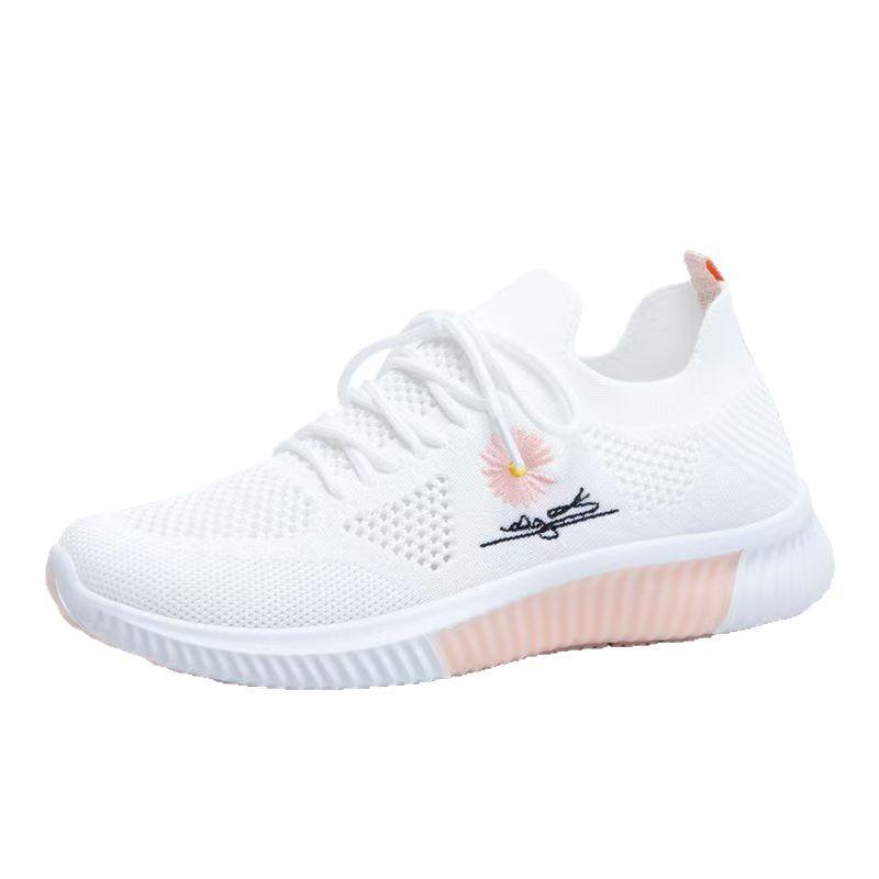 New Sports and Leisure Summer Ice Silk Fly-woven Women's Shoes Sports Shoes Small Daisies Versatile Casual Shoes