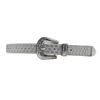 Y2K Punk Rhinestone Sequin Hip Hop Pin Buckle Leather Belt for Women