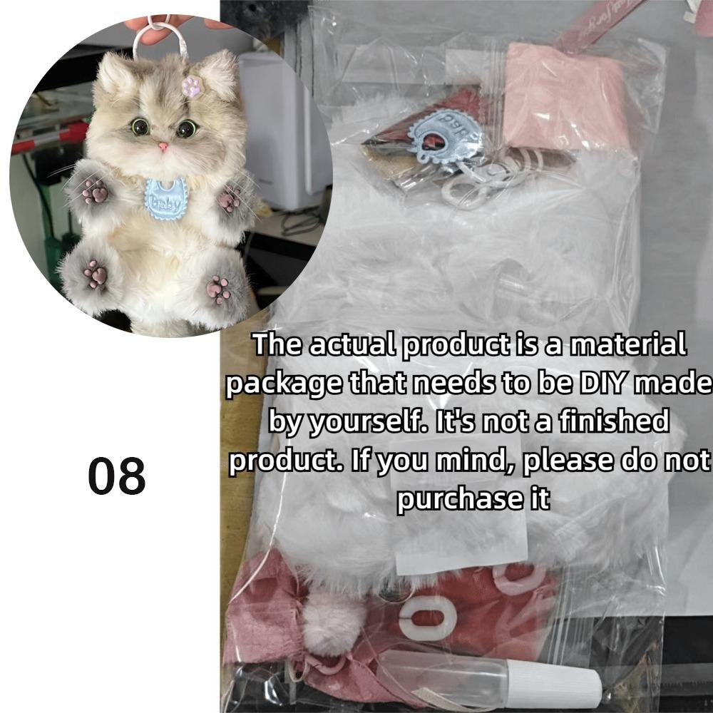 Keychain DIY Material Package Plush Twist Bar Kitten Doll Toy Twisty Stick Little Cat Pendant