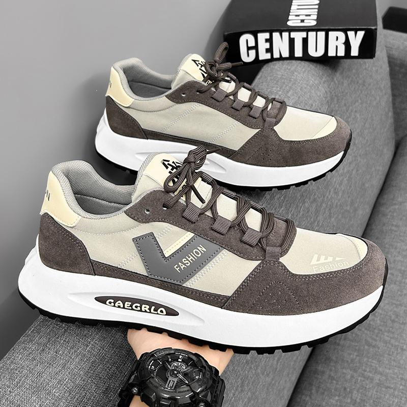Internet Celebrity Men's Shoes Autumn Forrest Gump Running Sports Shoes Teen Senior Sense Trendy Dad Shoes Platform Casual White Shoes