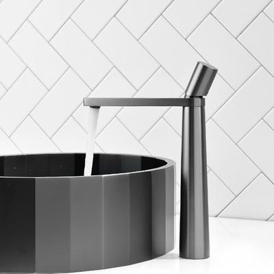 Brushed Gold/Rose Gold/Gun Grey Bathroom Faucet Creative Cylindrical Toilet Platform Basin Faucet Brass Hot&Cold Mixer Tap