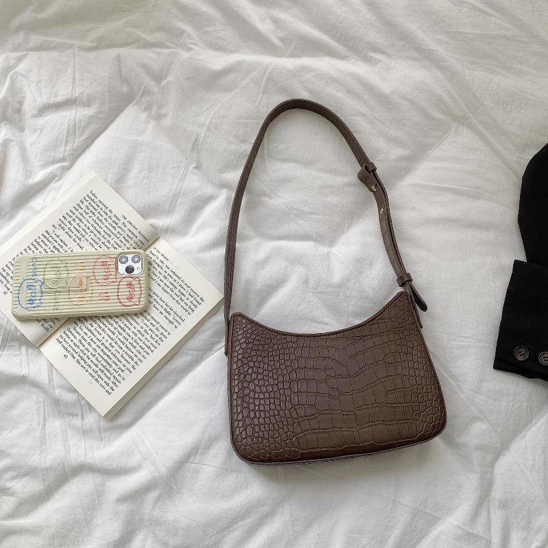 Autumn Underarm Bag Feeling Fashionable Retro Small Square Bag Simple Versatile Leather Portable Shoulder Bag Women