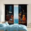 2 Pcs, Versatile Polyester Transparent Curtains for Home Decoration Rock for Use In Bedrooms and Living Rooms