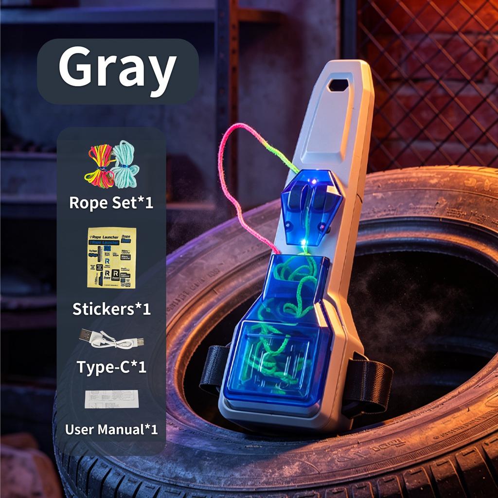 Automatic Recycling Light Toys String Glow In The Dark String Rope Launcher Luminous Portable Handheld String Stress Relief Toys