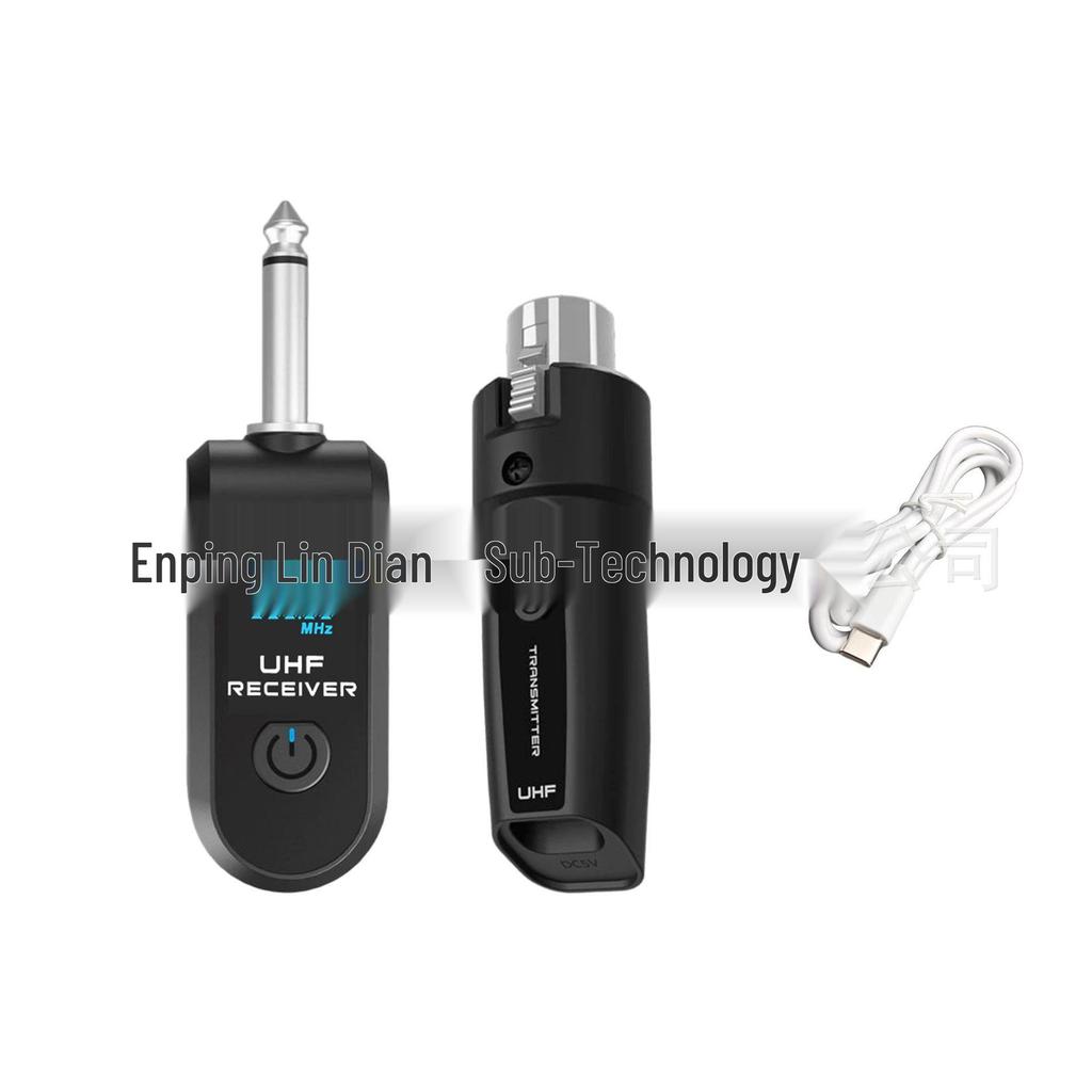 Wireless System Power Amplifier with Transmitter, Receiver, Dynamic Microphone, and Condenser for Musical Instruments.