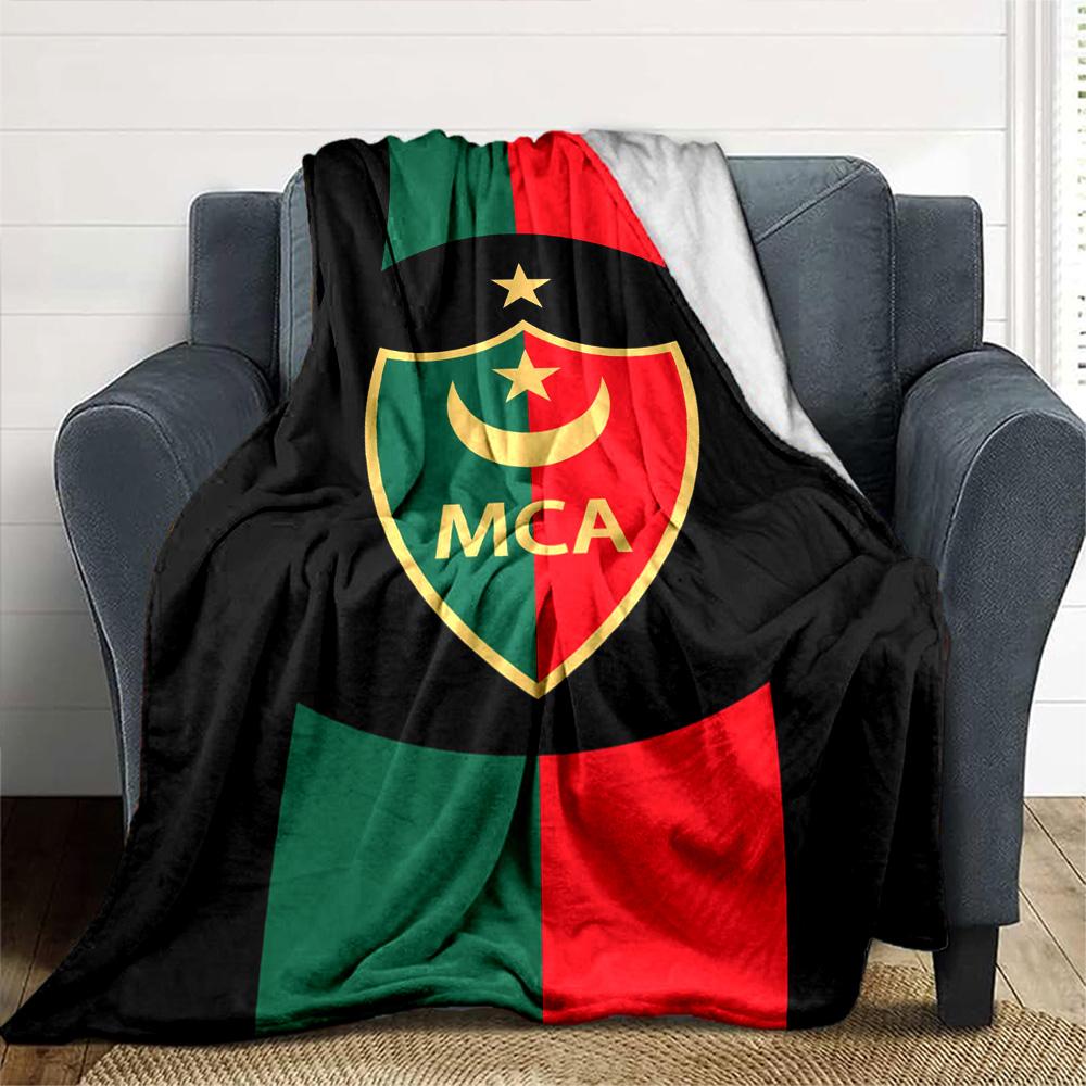 MCA MOULOUDIA LOGO Print Flannel Blanket High Quality Warm Comfortable Cover for All Seasons Perfect for Gifts Home Decor