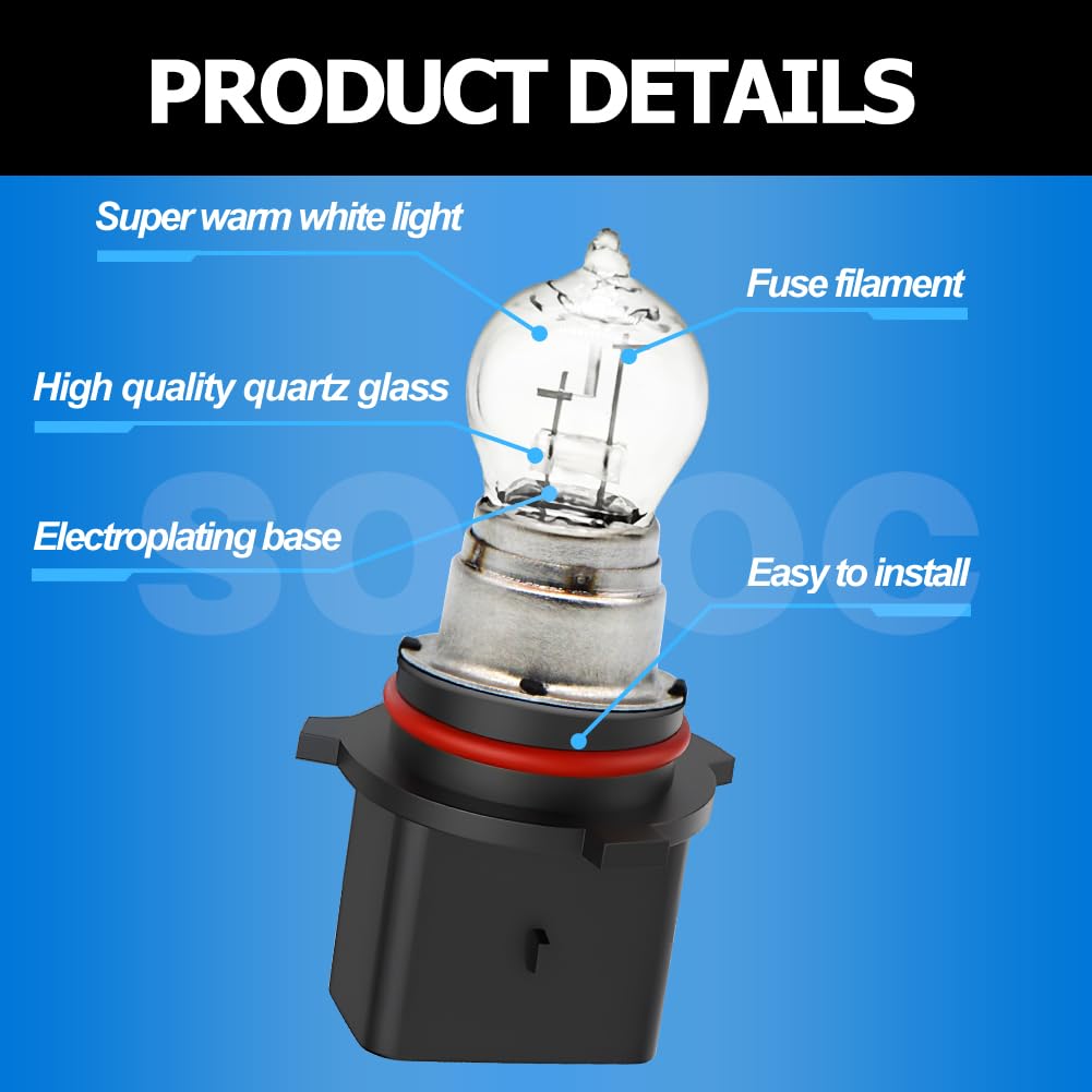 SOFOC PSX26W Car Headlight Fog Light DRL Brake Parking Signal Lamp 26W Warm White 2pcs