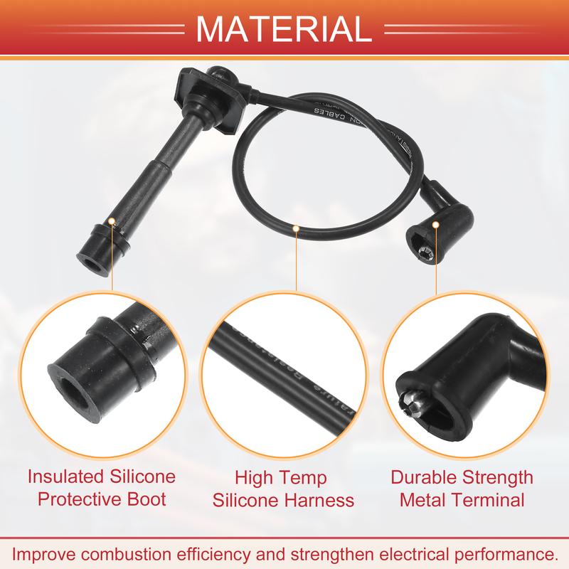 UXCELL 4pcs Spark Plug Wire Ignition Coil Cable No.FP1318140B for Mazda 626 IV 92-97