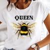 Summer Bee Animal Cartoon Cute Round Neck Pure Cotton Printed Unisexs and Womens Short Sleeved New Personalized Casual Tshirt