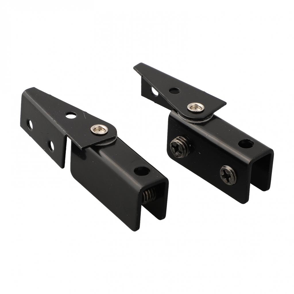 2Pcs Glass Door Hinge Easy Installate Silver/Black Color
