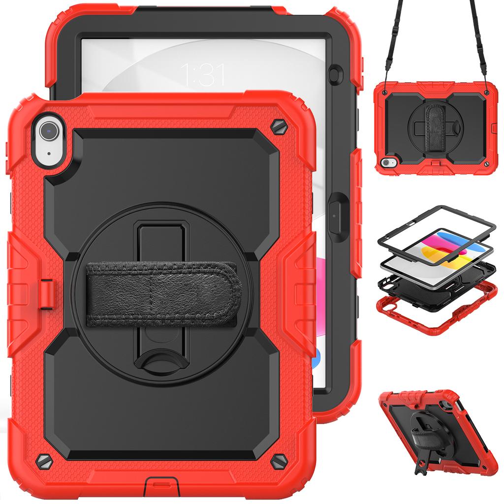 Armor Stand Case Universal for IPad 2025 11" A16 11th 10.9 2022 10th Gen Hybrid Cover with Screen 3-Layers Protection Protector