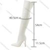 Fashion Comemore Sexy Stiletto High Heels Women Over-the-Knee Boots Pointed Toe Ladies Shoes Pole Dancing Black Long Botas De Mujer