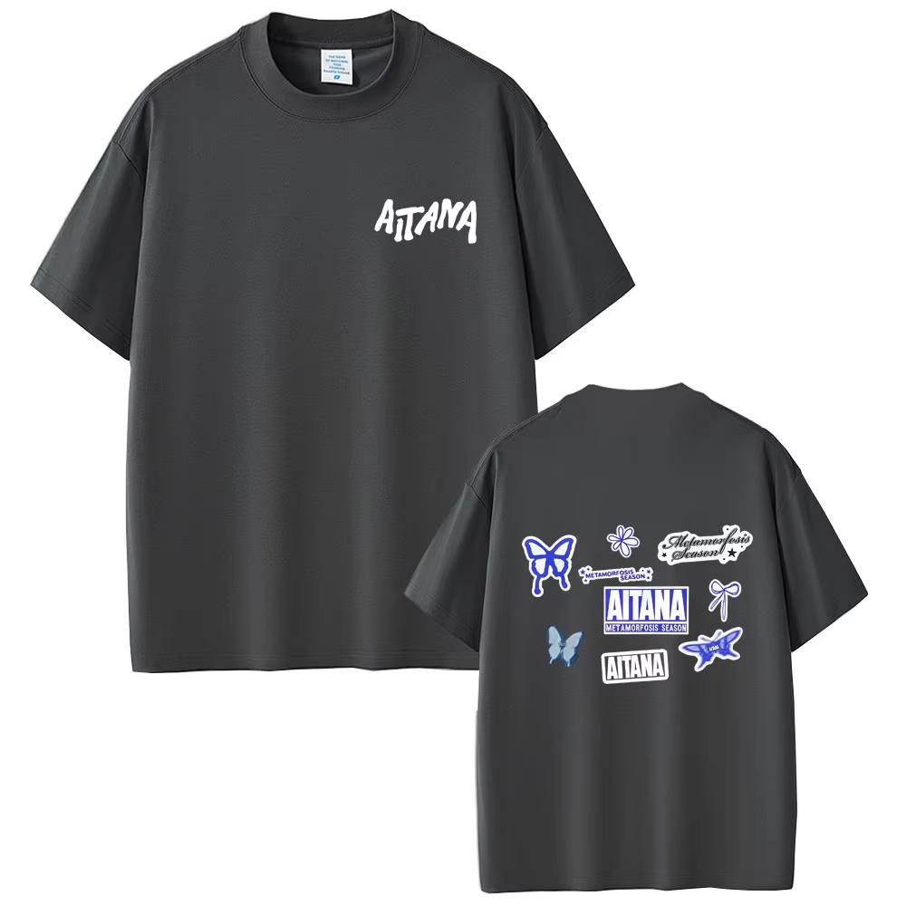 Magliette Grafiche con Logo della Cantante Aitana T-shirt Tour CUARTO AZUL Abbigliamento Uomo Donna Moda Oversize Streetwear Maschile Magliette in Cotone