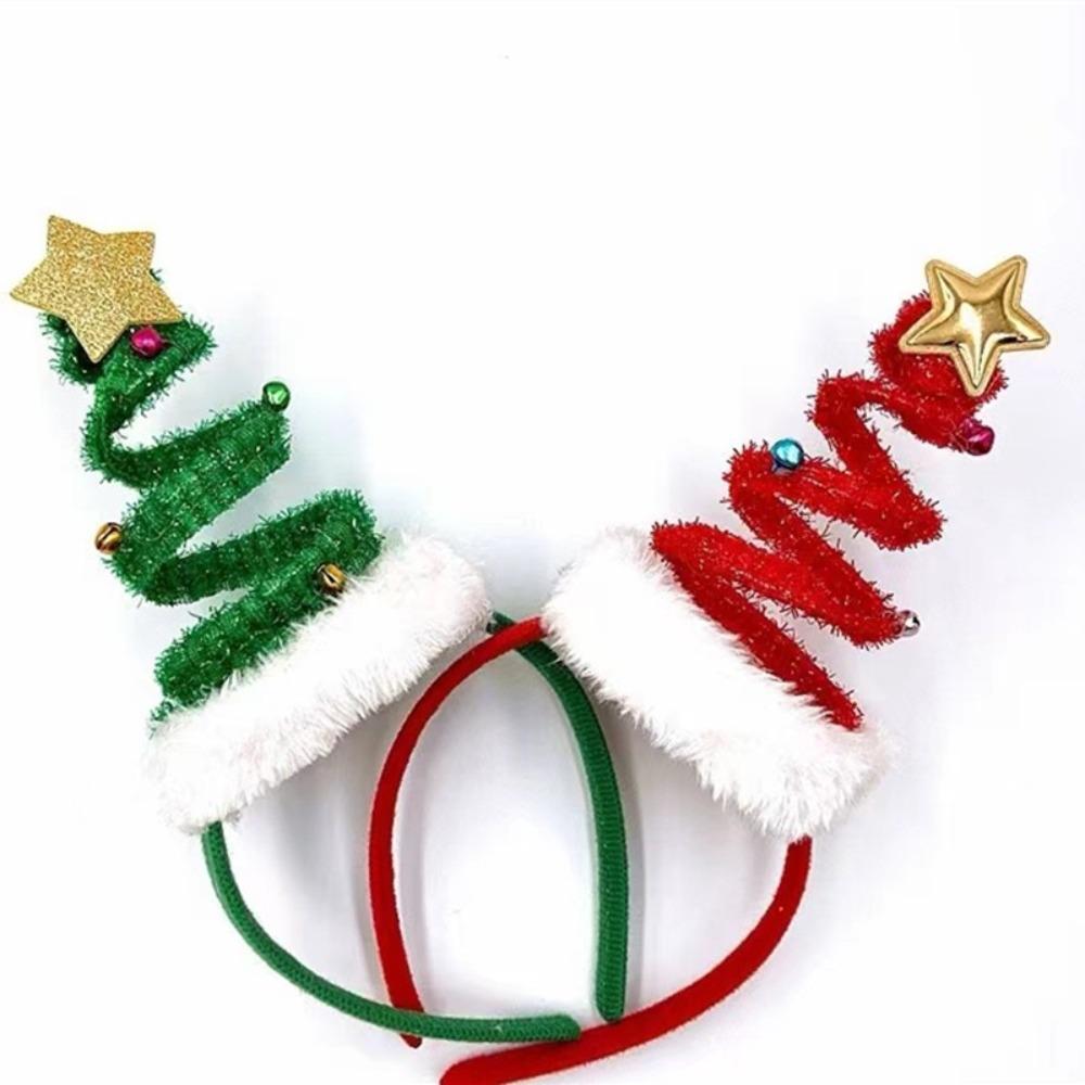 Santa's Hat Christmas Tree Hair Hoop Spring Children Headwear  Xmas Hair Accessories