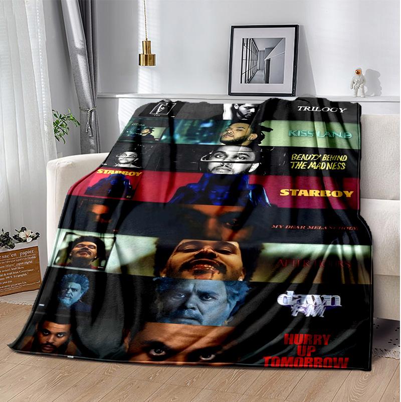 Weeknd Flannel Blanket Soft Warm All-Season Throw, Design for Camping, Car Travel, Hiking Sofa, Bed, Office Perfect Gift for Parties