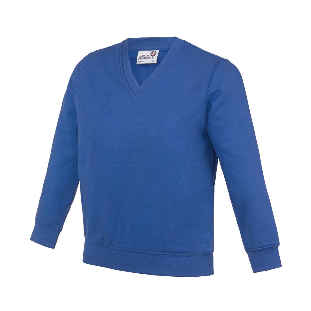 Awdis Childrens/Kids Academy V Neck Sweatshirt