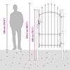 Garden Gate WOERDEN 175 X 100 Cm Steel Gray Lockable