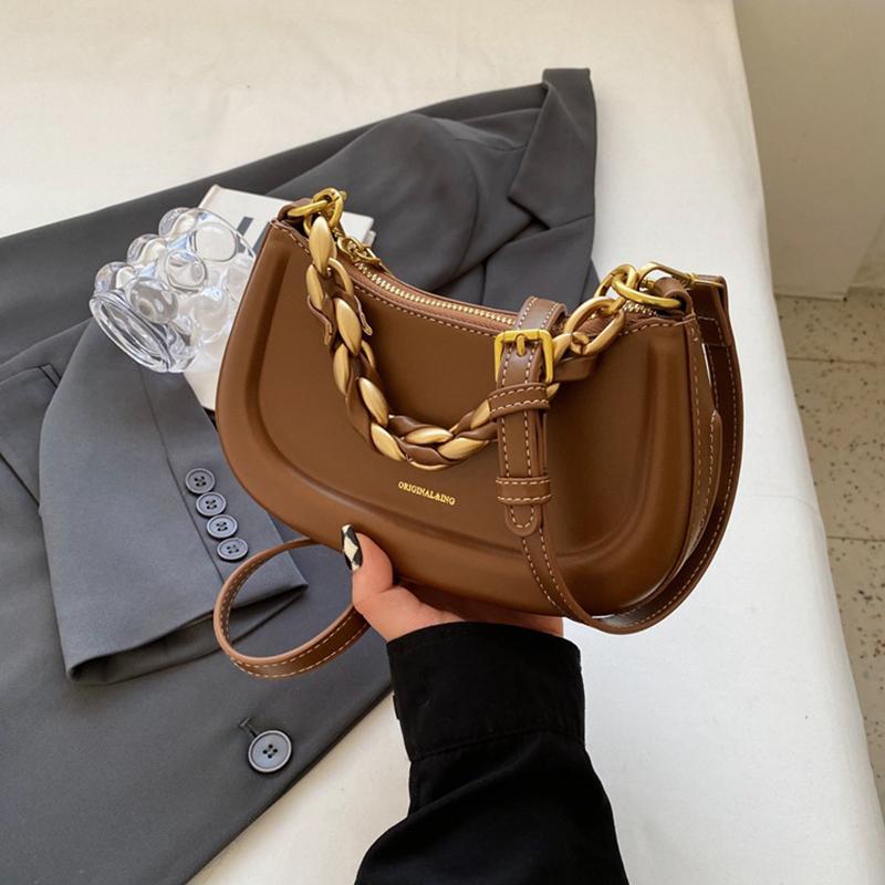 Prancūziška niša rankinė, moteriška rudens ir žiemos pečių krepšys, universalus retro stiliaus balno krepšys