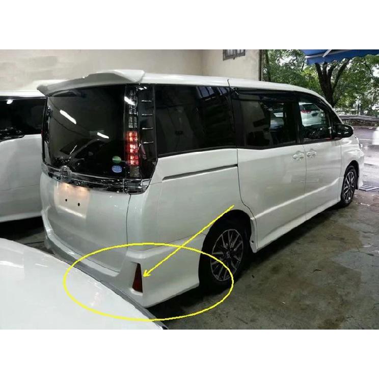 For TOYOTA VOXY R80 2018  ABS Chrome Rear Reflector Fog Light Lamp Cover Trim Bezel Frame Styling Garnish