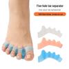 Five-Hole Silicone Toe Corrector for Bunions and Overlapping Toes