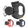Double-Ended Pet Traction Rope Portable 360 Swivel Pets Leash with Night Light Retractable Outdoor Dog Walking Artifact