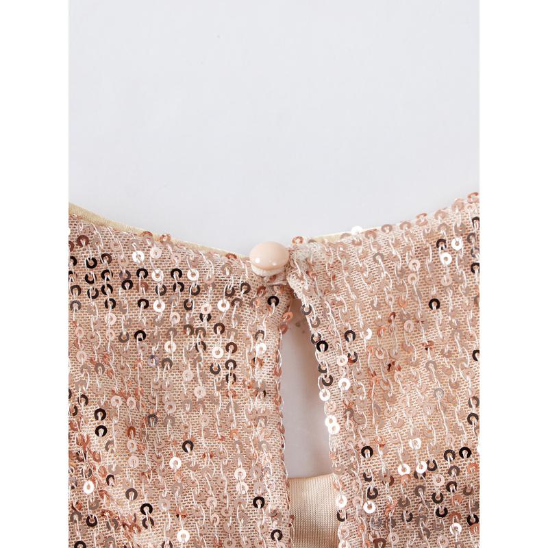 Children'S Vest Dress Autumn New Sequin Mesh Stylish Princess Dress Children'S Dress