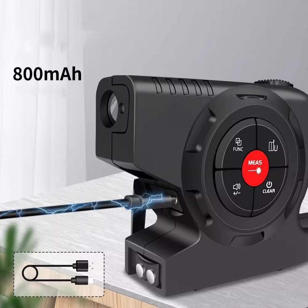 Retractable Digital Tape Measure Rechargeable Laser Rangefinder Laser Tape Measure  Construction