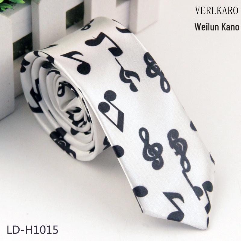 Multi-Color Student 5cm Narrow British Casual Polyester Silk Printed Tie